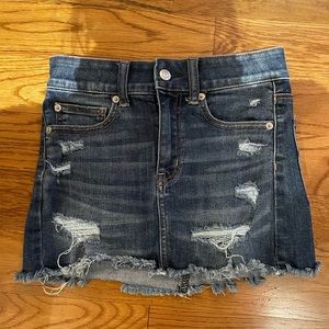 American Eagle Blue Jean Mini Skirt size 0